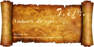 Taubert Áron névjegykártya